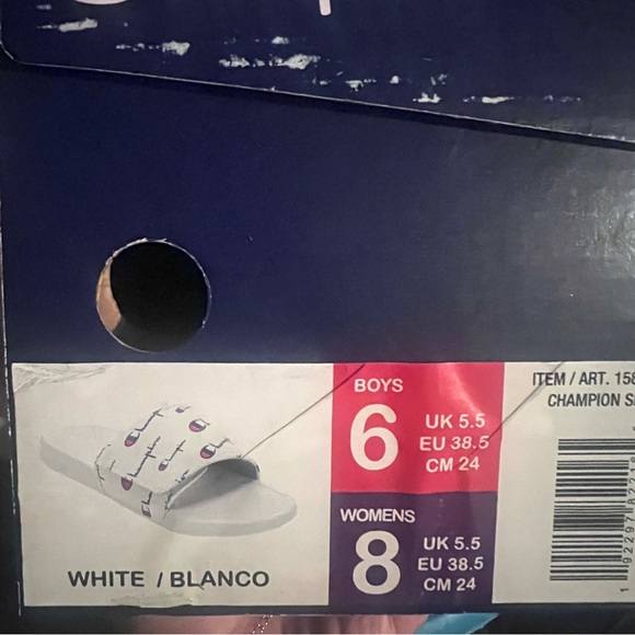 Champion Kids White Slide Sandals - Picture 2 of 2